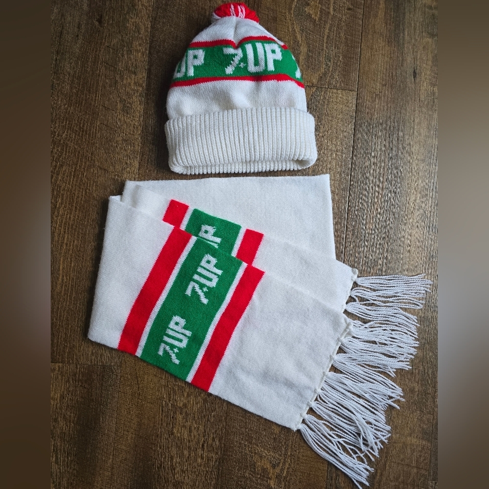 Vintage 7Up Toque and Scarf Set Marquesa Fashions